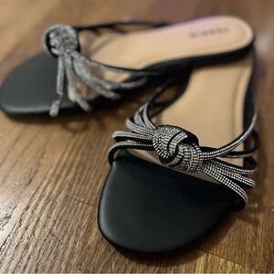 Torrid EXTRA WIDE black knot sandals